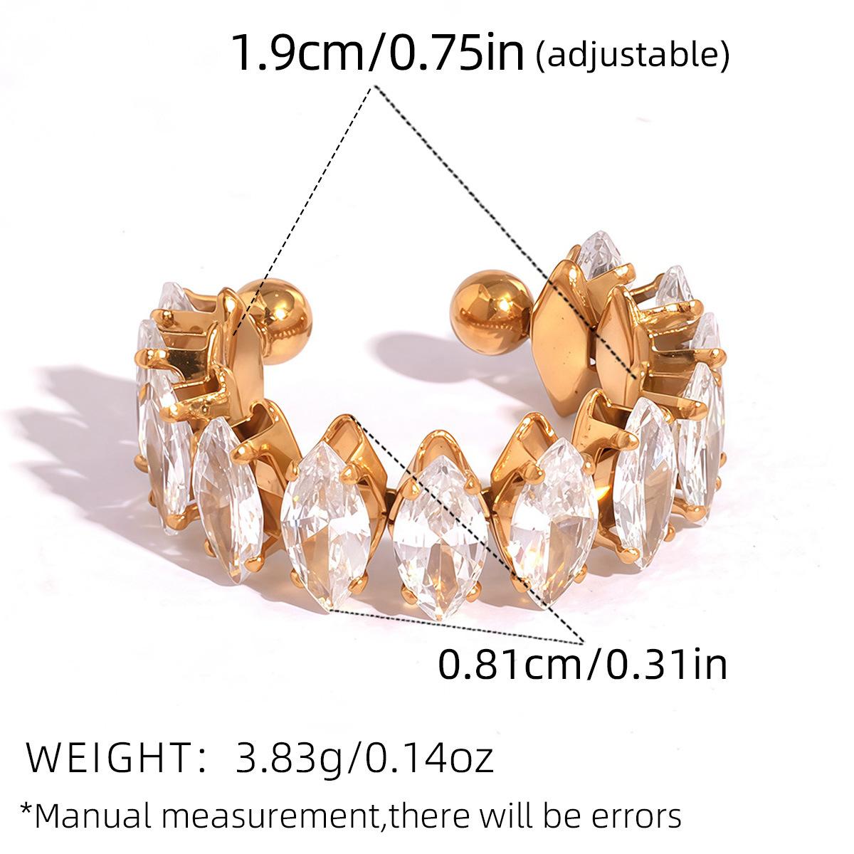 1pc 18K Gold Plated Geometric Line Zircon Open Ring for Women, Stainless Steel Adjustable Stackable Trendy Minimalist Statement Jewelry, Elegant Chic Birthday Holiday Anniversary Gift for Girlfriend Sister Bestie Gold-Plated Striped Couple Stacking 1pc 18K Gold Plated Geometric Line Zircon Open Ring for Women, Stainless Steel Adjustable Stackable Trendy Minimalist Statement Jewelry, Elegant Chic Birthday Holiday Anniversary Gift for Girlfriend Sister Bestie Gold-Plated Striped Couple Stacking