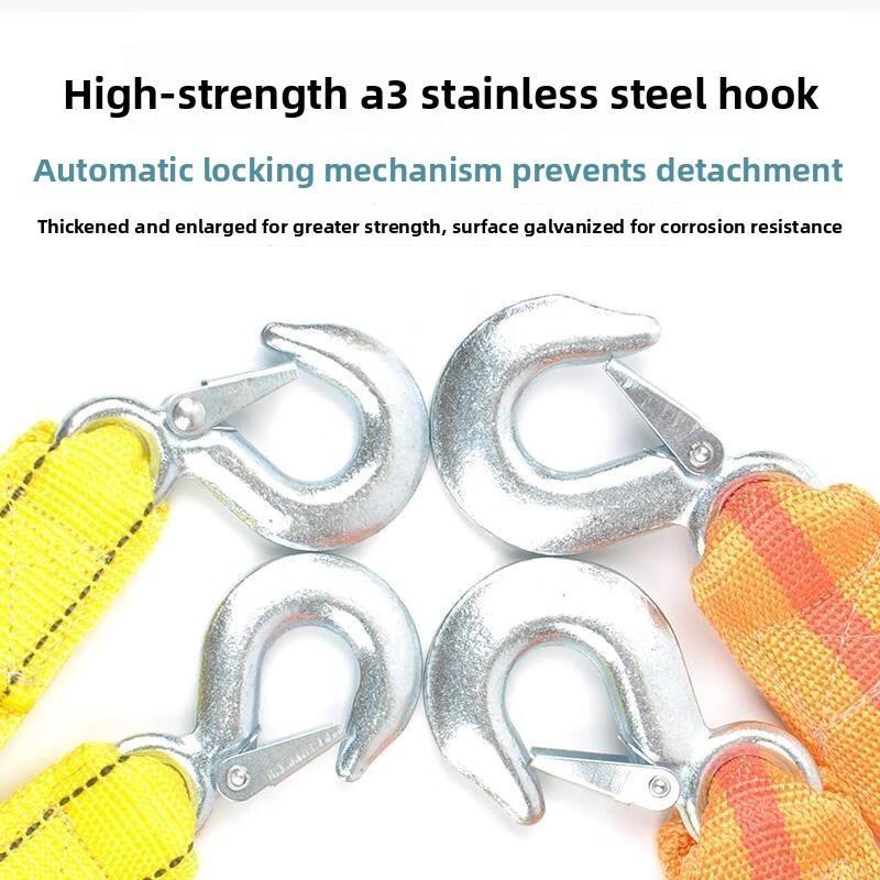 5 m Long Towing Rope, 3 Ton Pull Force, Car Recovery Rope with Eagle Hook, Multifunctional, Heavy-Duty Thickened Durable Tow Strap for SUVs
