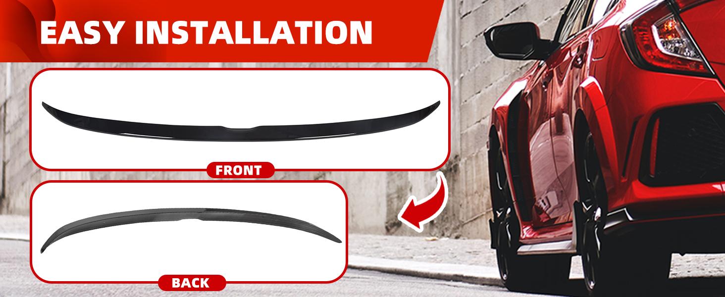 Rear Trunk Spoiler Wing Compatible with 2013-2017 Honda Accord 4 Door Sedan
