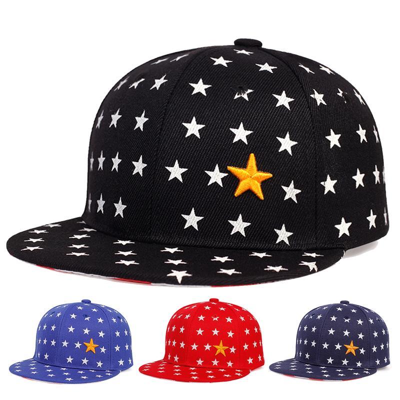 Children’s Five-Pointed Star Embroidery Baseball Cap – Adjustable Hip-Hop Hat for Boys and Girls, Casual Outdoor Hat for Spring and Autumn