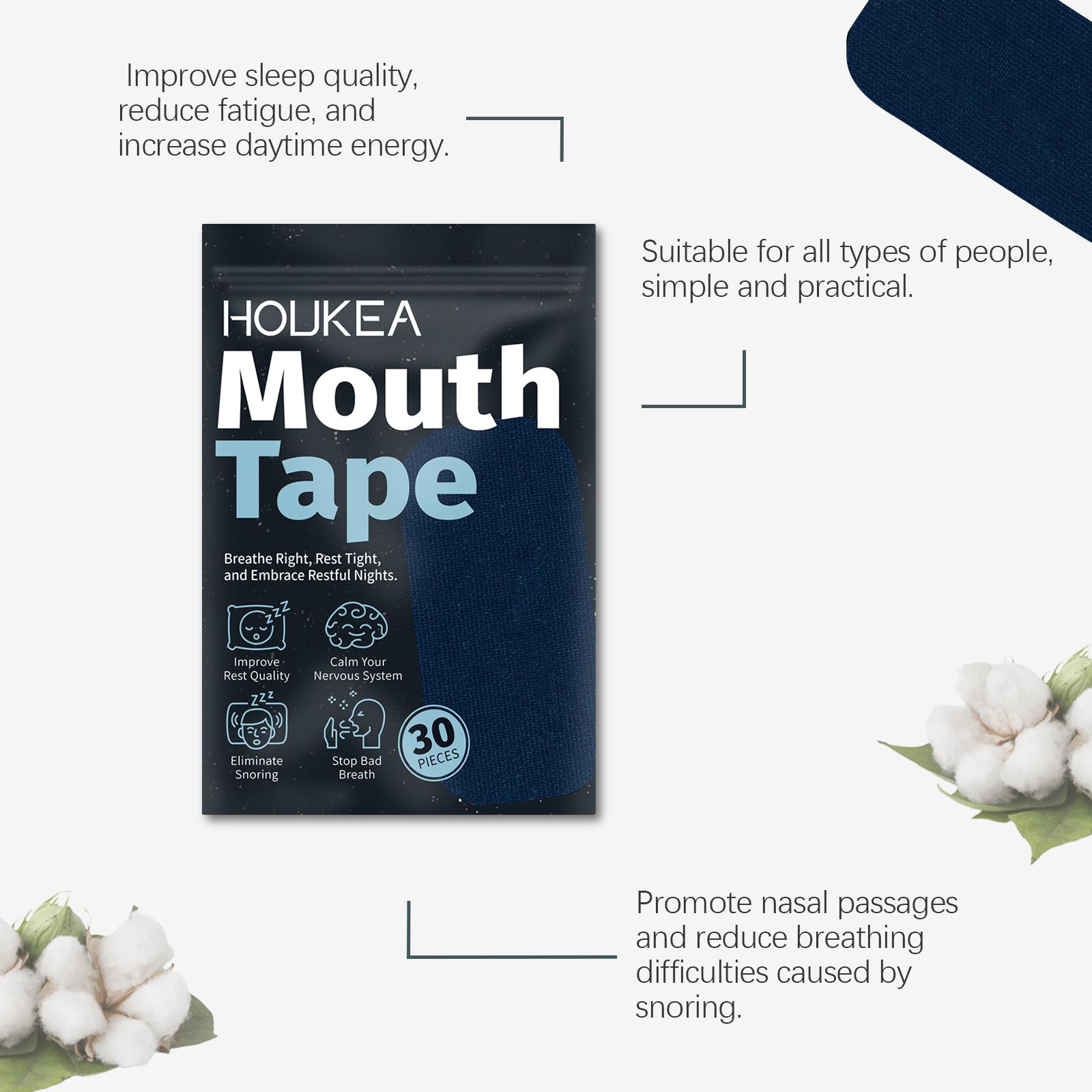 Houkea Anti-Snoring Patch: Quiet, comfortable, good sleep all night, corrects mouth opening for breathing, stops snoring, sealing patch