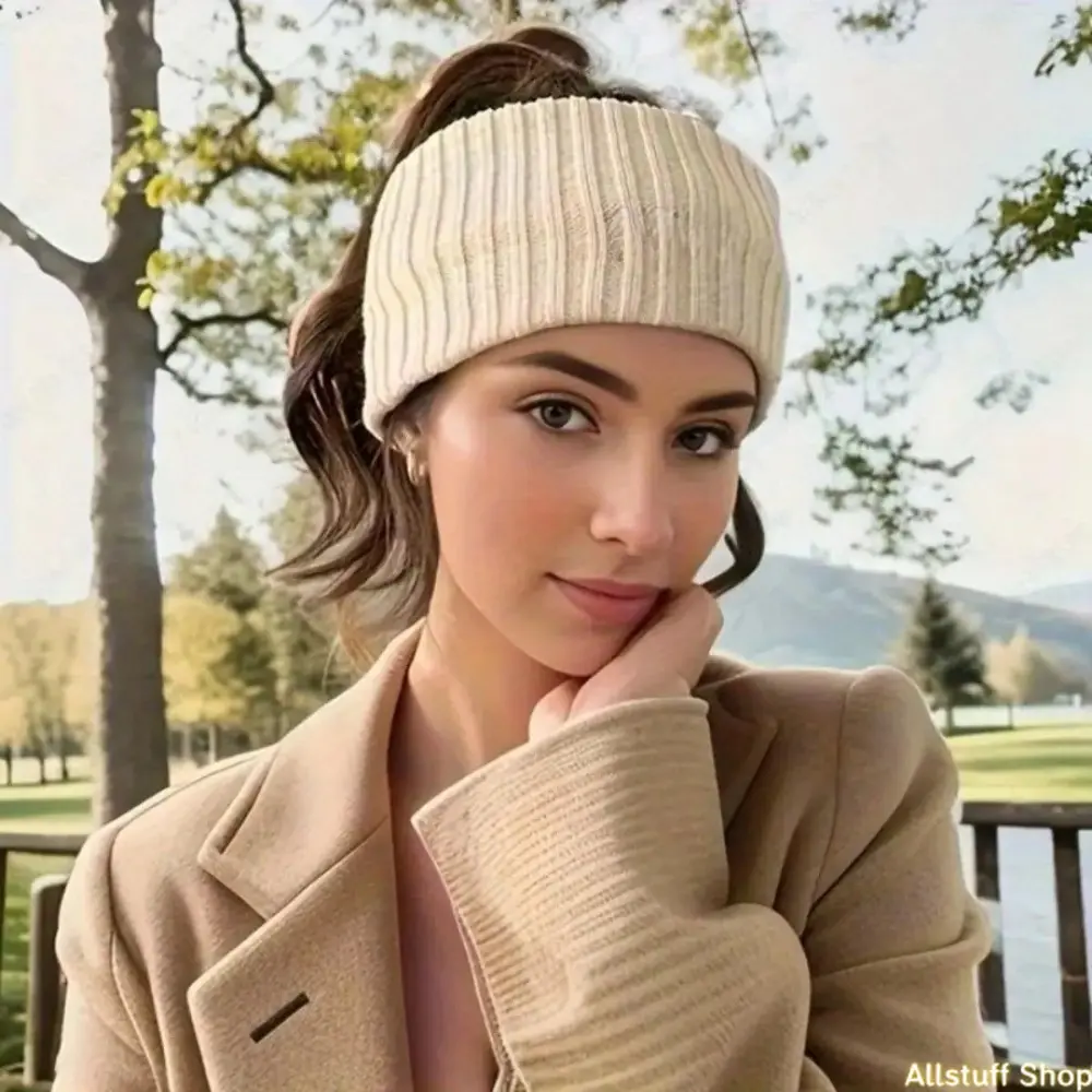 4-Piece Women's Headbands Set, Wide Solid Color Soft Stretchy Fabric, Winter Ear Warmers for Casual and Formal Wear, Female, Unisex, Simple, Headbands For Women, Wide Band, Plain, Everyday Wear