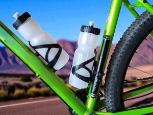 50 Strong Sports Water Bottles – Reusable 22 oz BPA-Free Plastic Bottles with Pull Top Cap – Made in USA – Top Rack Dishwasher Safe – Fits Most Bike Cages Brand