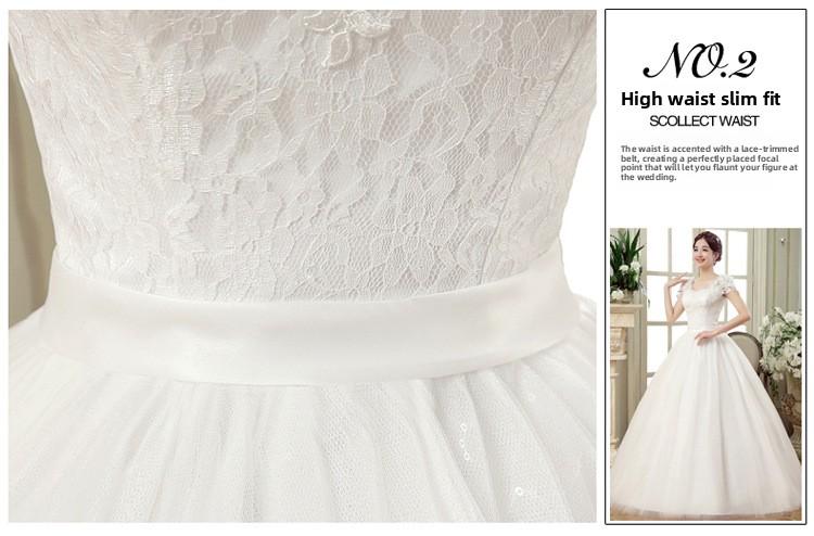 2026 Spring New Arrival Plus Size Wedding Dress, Slim Fit, Slimming, Spaghetti Straps, Floor-Length, For Curvy Women, Lace Floral, Off-Shoulder