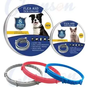 Pet Flea and Tick Repellent Collar for Cats and Dogs, Comfortable and Bite-Resistant, Waterproof, 8 Months Protection