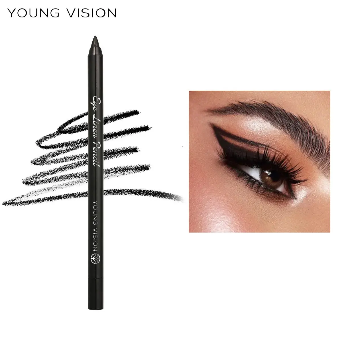 YOUNG VISION Classic Eyeliner Pen, Smooth Texture, Long-Lasting, Easy to Draw, Clear Upward Line, Beginner-Friendly Eye Makeup, Eye Makeup Product