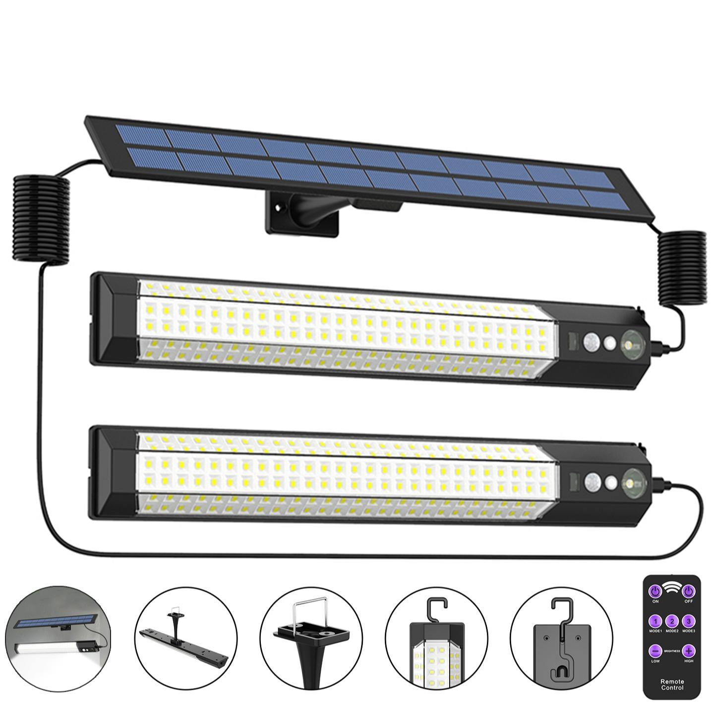 Solar Powered Wall Light, 1 Count Smart Solar Sensor Wall Light, IP65 with Smart Motion Sensor Solar Cabinet Light, LED Light Bar for Indoor & Outdoor, Solar Lights Outdoor