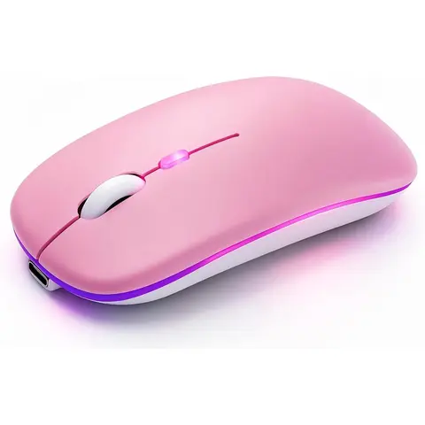 Rechargeable Long Lasting Mode - BT 5.2 & 2.4G Silent RGB LED Mice, Slim Portable for Laptop/PC/Tablet/MacBook/iPad/ Devices()
