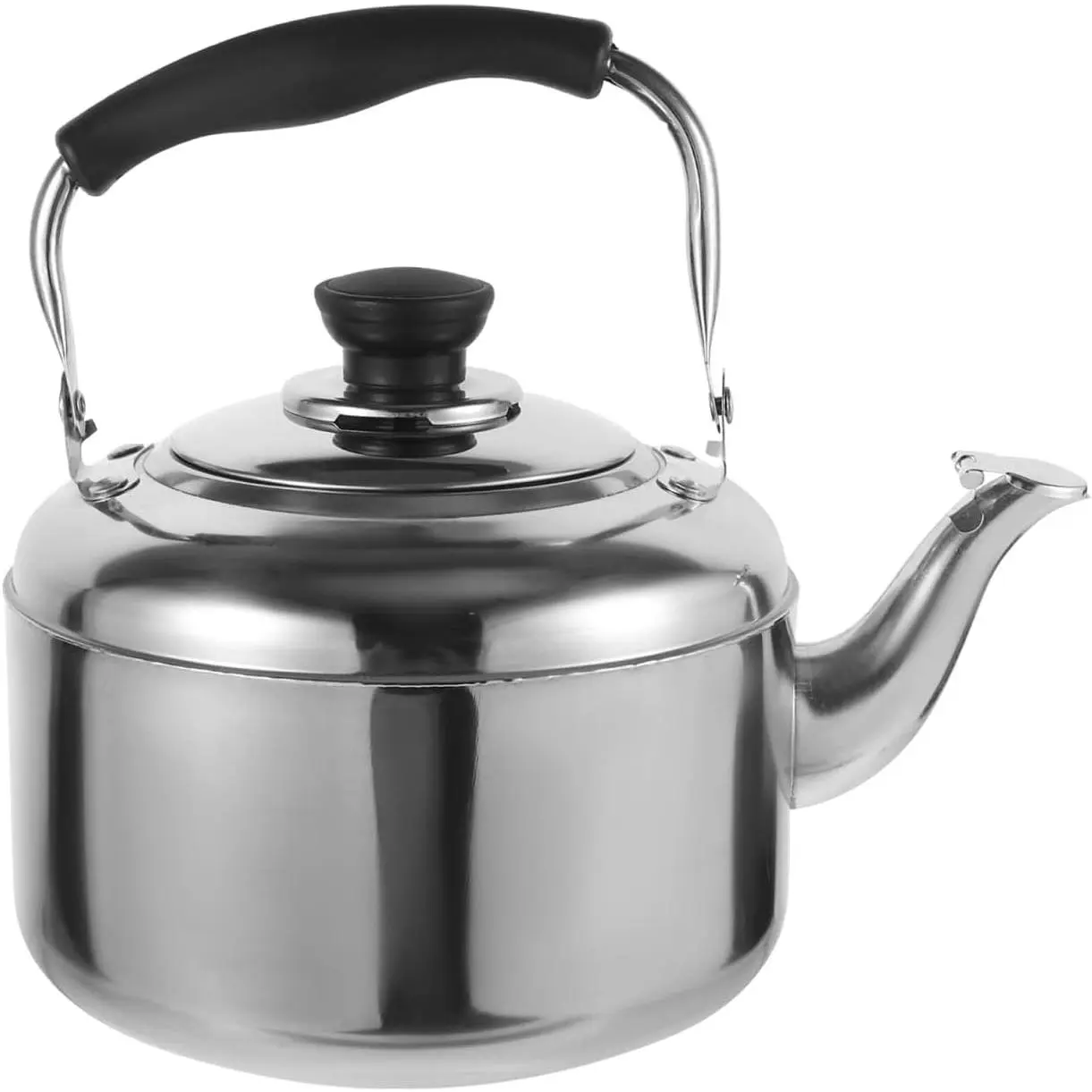 Stainless Steel Tea Kettle for Stove Top: Metal Teapot Water Kettle Water Tea Pots for Stove Top Camping Stove Gas Stove Water Kettle 2L