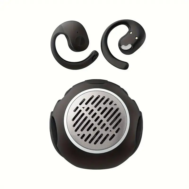 2 in 1 Spherical Headphone and Speaker with Touch Control, Type-C Charging, Open Design and Microphone, Portable for Smartphones