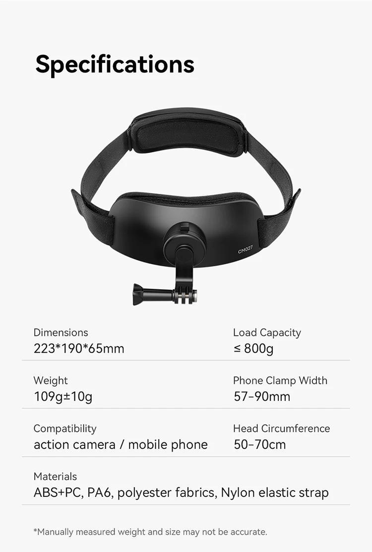 CM027 Chest Head Strap Mount Belt For Smartphone Gopro insta360 x3 dji osmo Pocket 3 Action Camera Accessories Outdoor Video