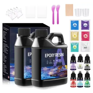 Epoxy Resin Kit for Beginners, 16 oz Super Clear and Hard Resina Complete Craft Supplies Set for Starters Casting Arts Crafts for Adults, Jewelry Making, DIY Creation Gifts