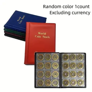 120-Cell Coin Collection Album, Storage, Ideal for Commemorative Coins, Antique Coins, Stickers, and Badges, No Coins Included