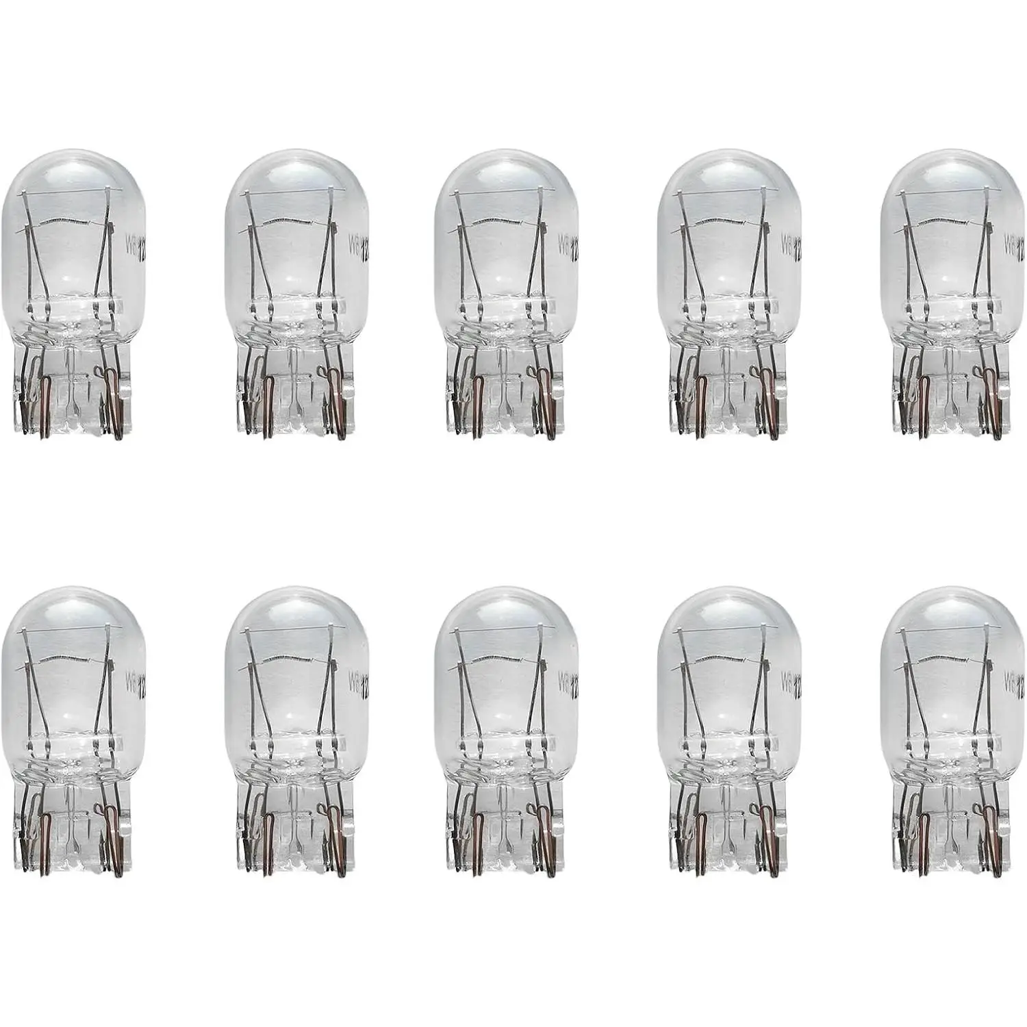 10PCS 7443/1891 T20 12V 21/5W Dual-filament Halogen Car Brake Bulbs Quartz Glass Shockproof Anti-UV Universal Car Accessory for Cars Trucks SUVs White