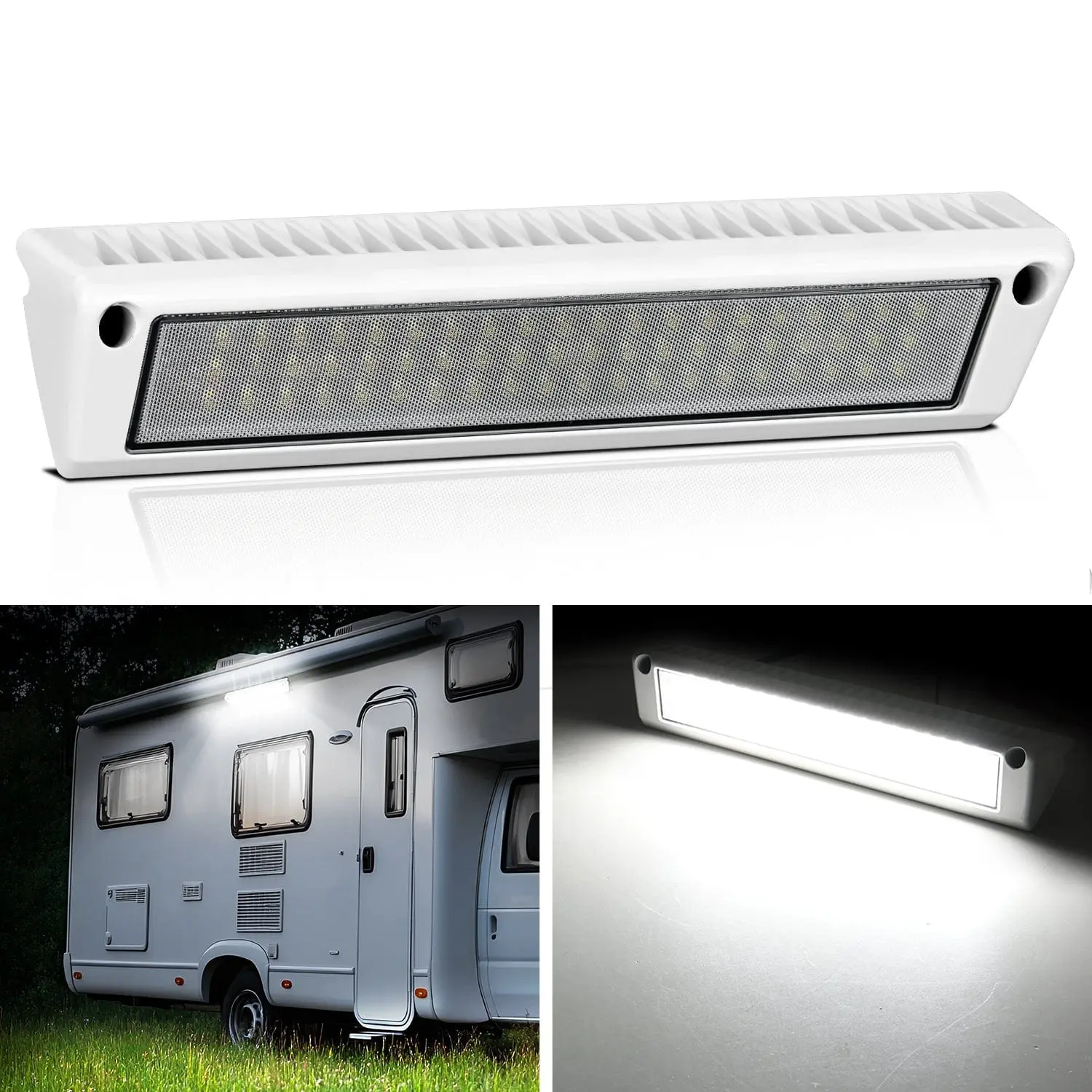 Nilight RV Exterior Outdoor Light, 13" Size White Beam Porch Light, Waterproof IP67 Aluminum Alloy Fixture