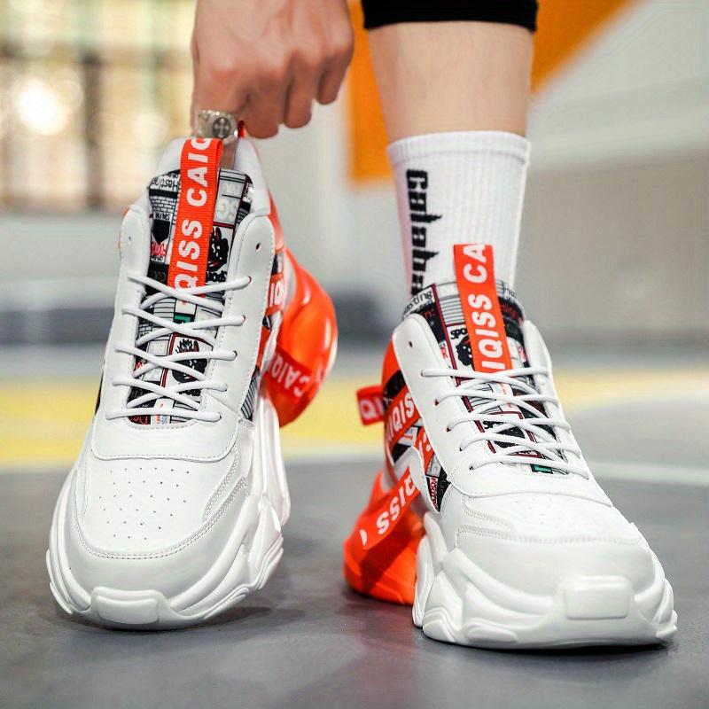 Platform Sneaker, Casual Coach Shoes, Tennis Shoes, Fashion and Young Student Shoes, Platform Men's Shoes