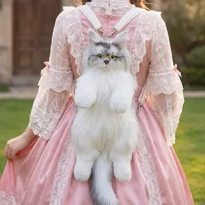Simulated Maine Coon Cat Backpack Cat Doll Plush Toy Gift