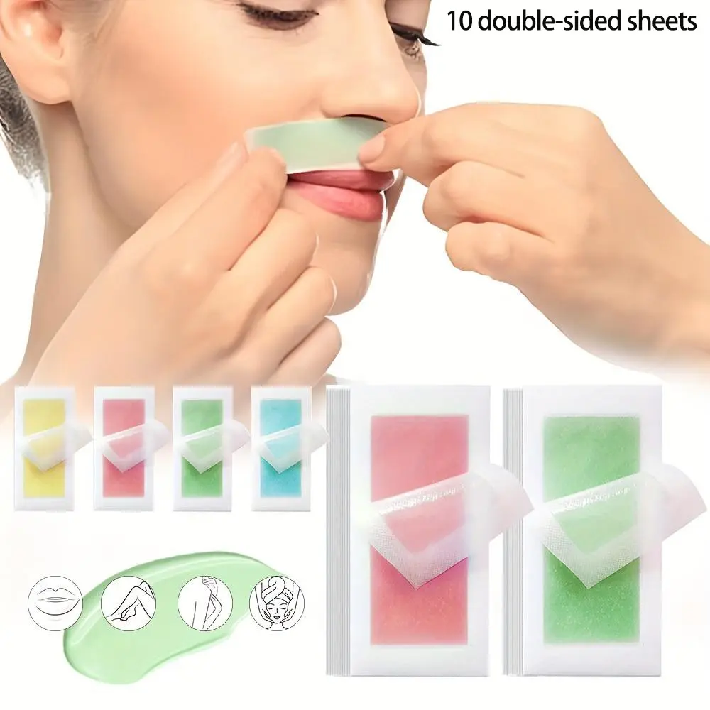 Hair Removal Wax Strips, Multi-Purpose Wax Paper for Facial Beard, Eyebrows and High Bikini Line, Facial Hair Removal, Home Hair Removal and Body Care Waxing Product