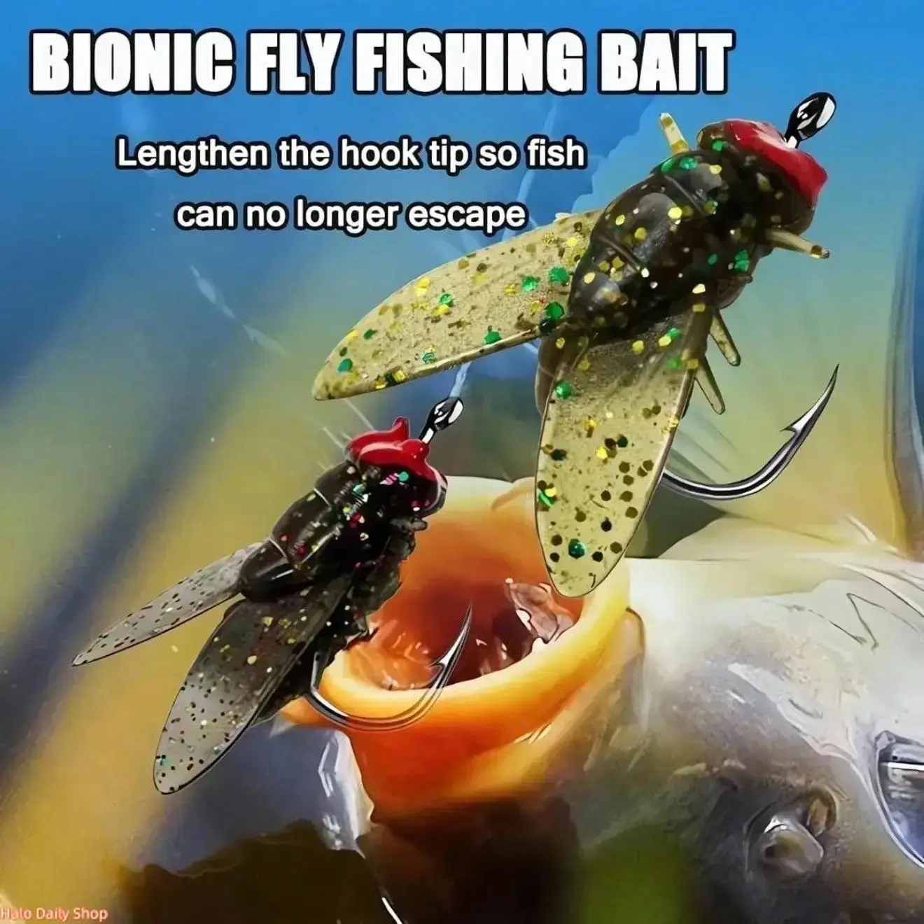 20-Piece Versatile Fishing Lure Set - Realistic Dry Flies, Swimming Baits and Spinning Lures for Freshwater and Saltwater Bass and Trout
