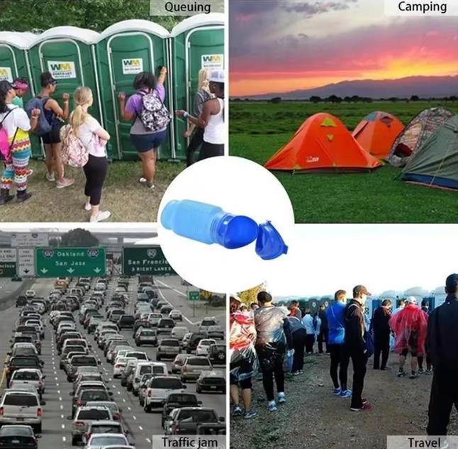 Urinal Car Urinal Bucket 750 ML Portable Reusable Shrinkable Standing Urine Leak Feature for Travel Camping Outdoor Use Adult Model 750ML