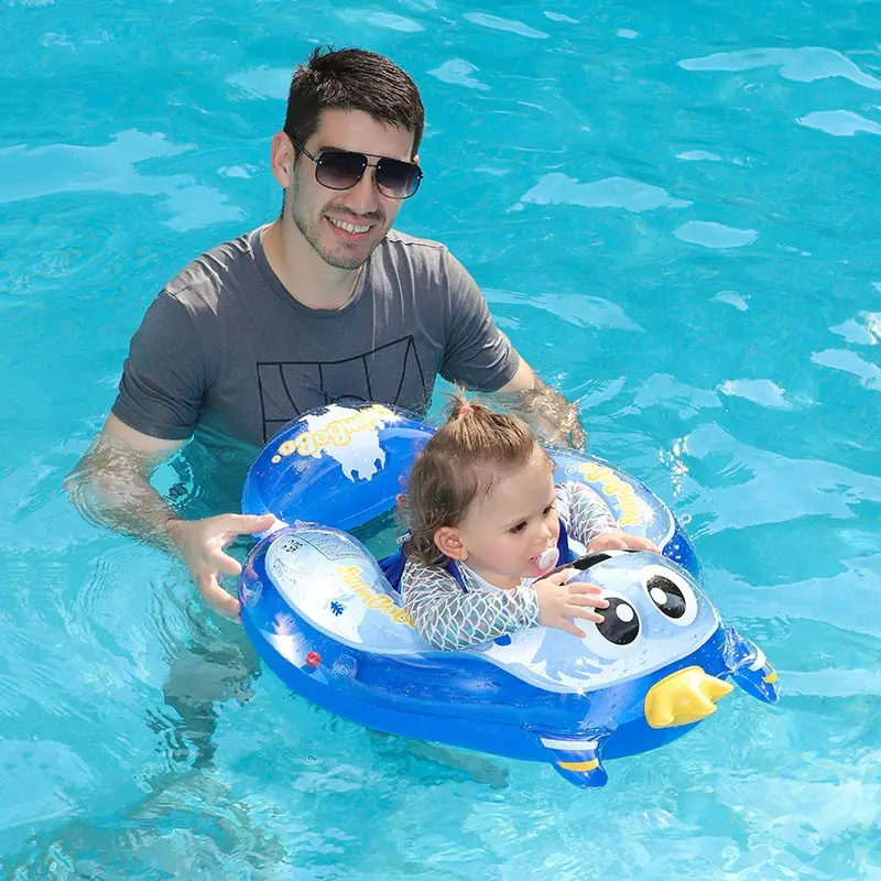 Swimbobo Inflatable Baby Swim Ring, Adjustable Shoulder Straps, Breathable 3D Mesh, Anti-Slip Base, Safe Water Play for Babies, Swimming Ring, Pool Floaties