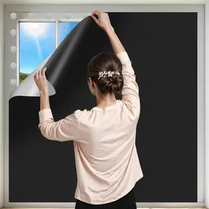 Blackout Curtains for Bedroom Portable Window Blinds Cover Adhesive Thermal Blackout Blinds No Drill Guard Blind for Window Shades Temporary Room Darkening Shades for Skylight RV Dorm(79x57 inch)