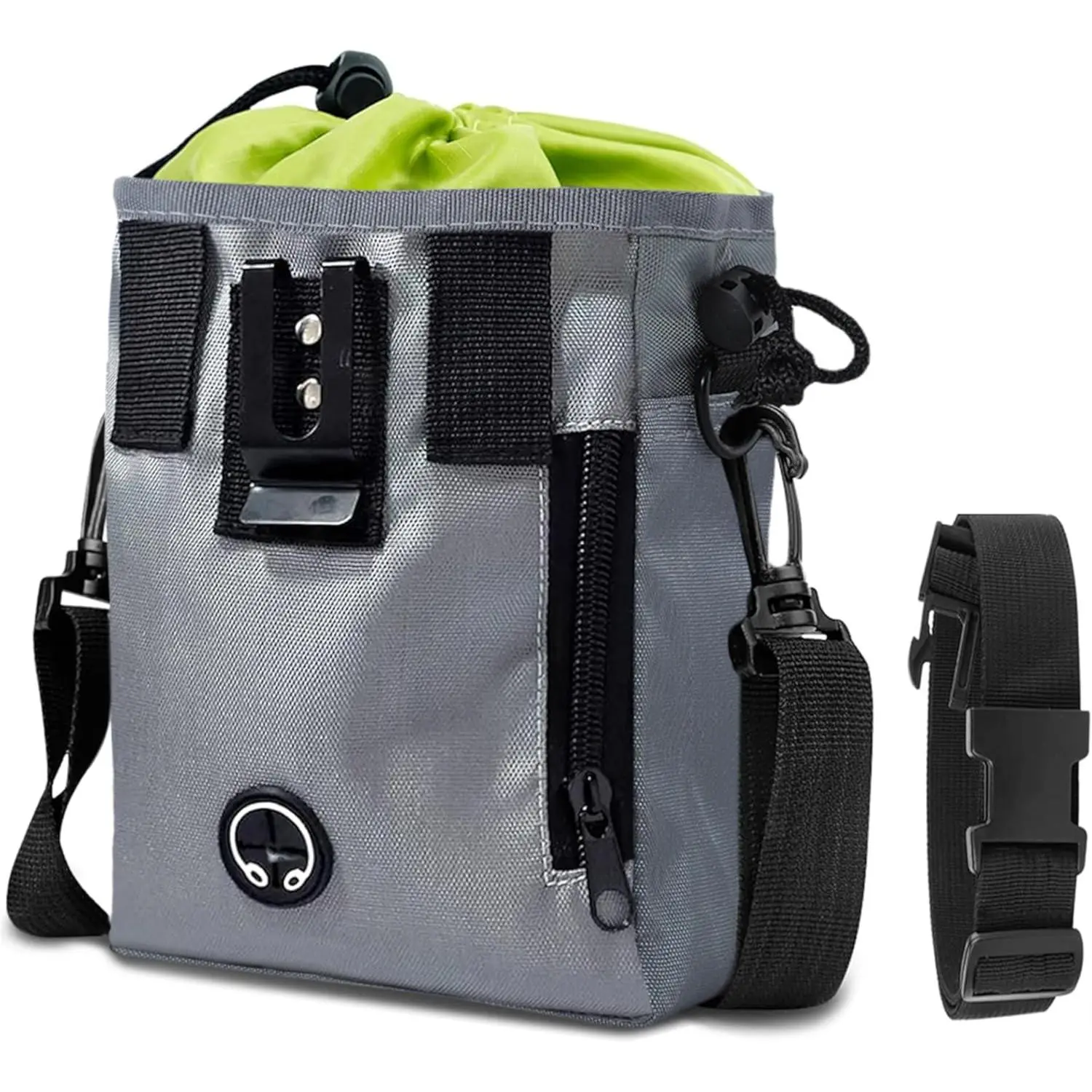 Travel Pouch,  Bag for , Kibbles, Toys & Accessories, Gray, Multiwear and Weather-Proof, 1 Pouch with Adjustable  Strap and  Belt