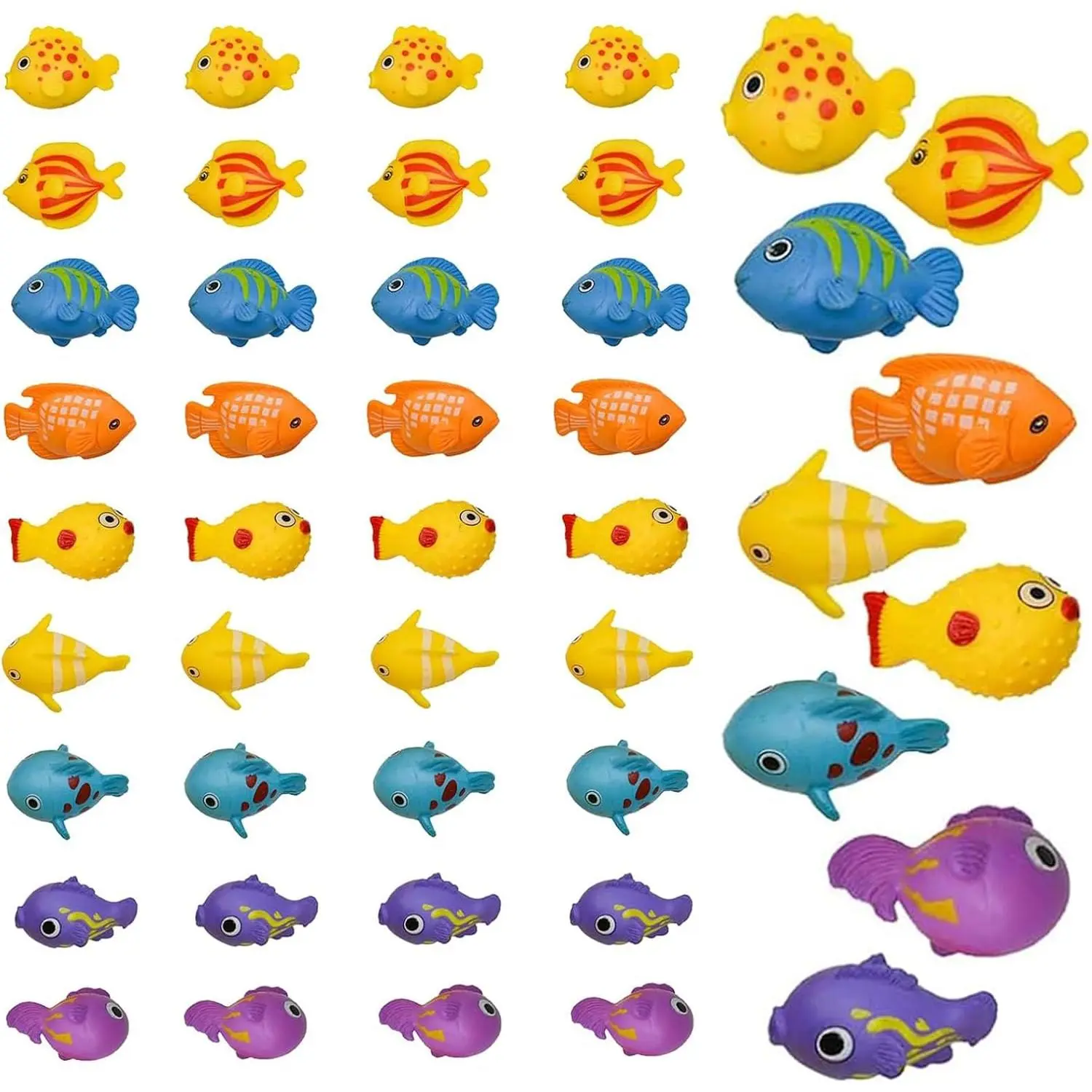 50Pcs Mini Sea Fish Figurines 1inch Cartoon Miniature Fish Resin Cake Toppers for DIY Fairy Garden Moss Landscape Easter Birthday Craftsfidget toys