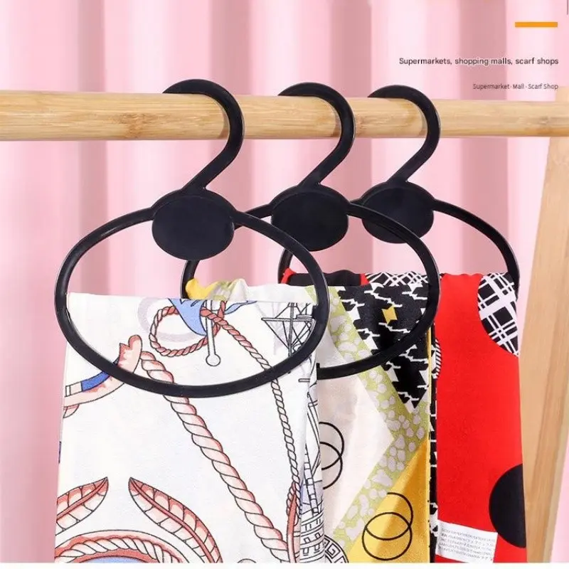 3pcs Oval Scarf Shawl Tie Holder, Circle Shape Coat Hanger, Multifunctional Clothes Display Rack, Space Saving Organizer for Shops