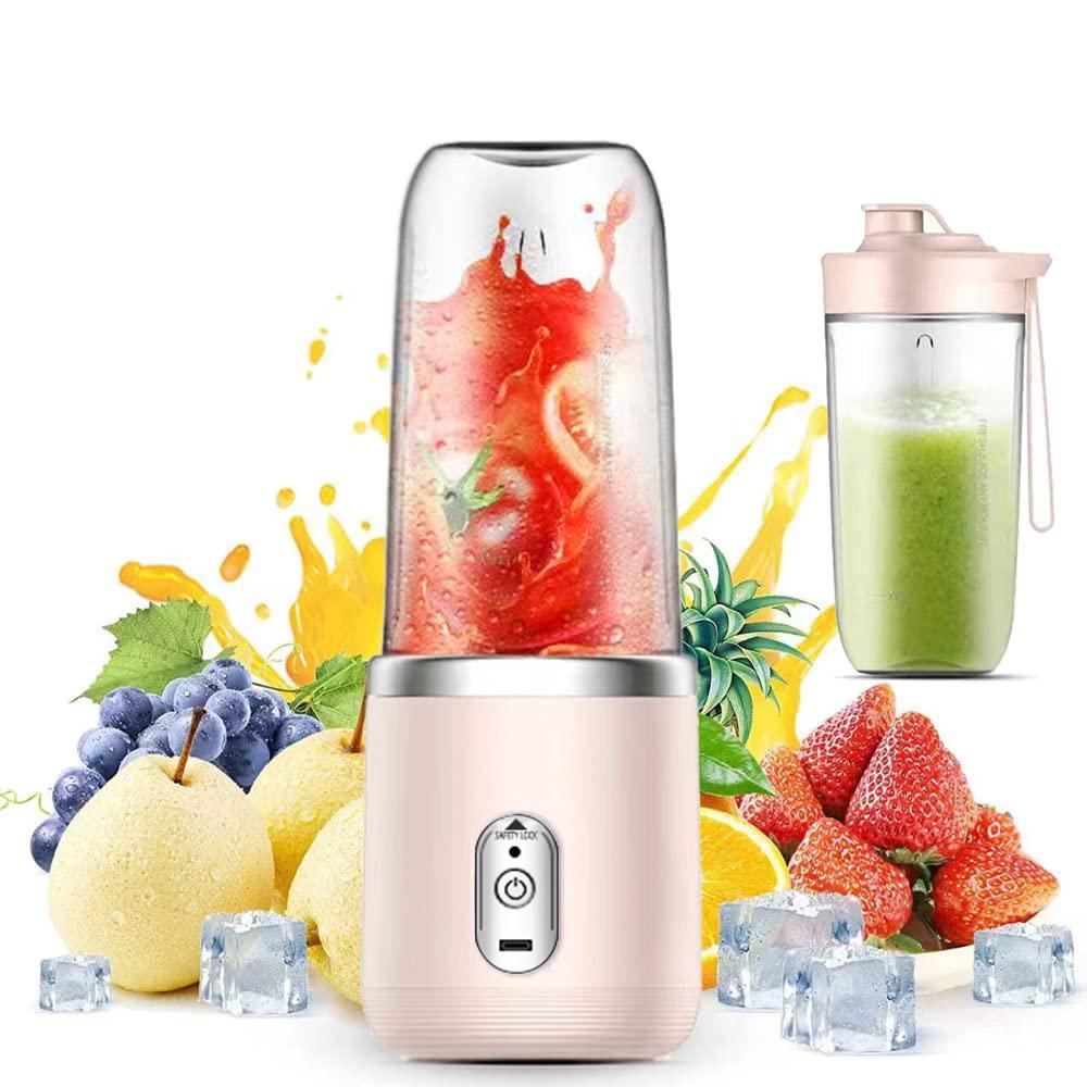 Portable Wireless Automatic Juicer Machine, Electric Juice Maker with Dual Cups and Sports Lid, Ideal for Home Outdoor Camping Kitchen Gift