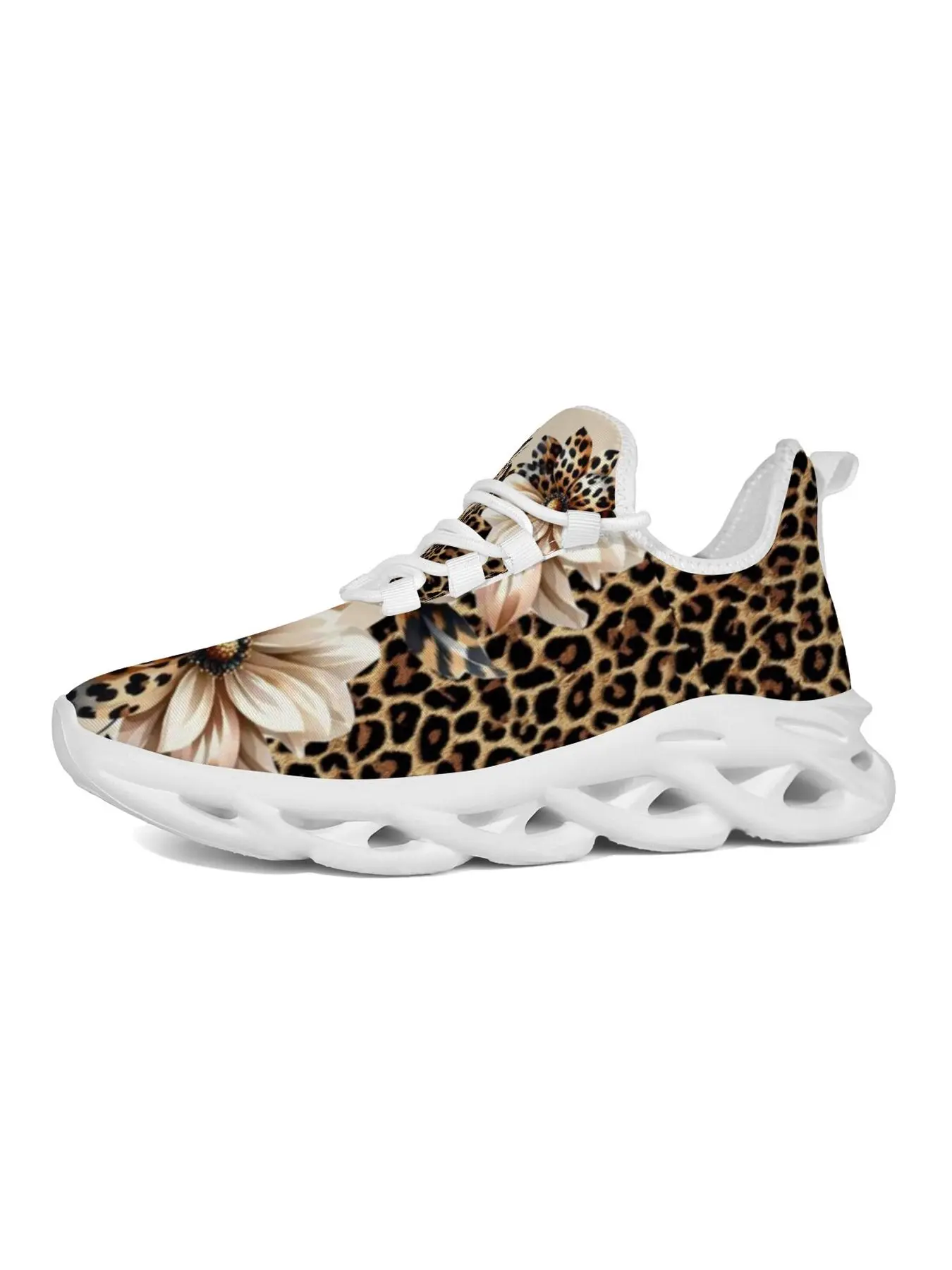 Exclusive Leopard Print Fashion Training Sneakers Unique Graffiti Style Design Classic Thick Sole With Colorful Laces Essential For Young Women Fashionable Casual Sneakers Thick Soled Sneakers