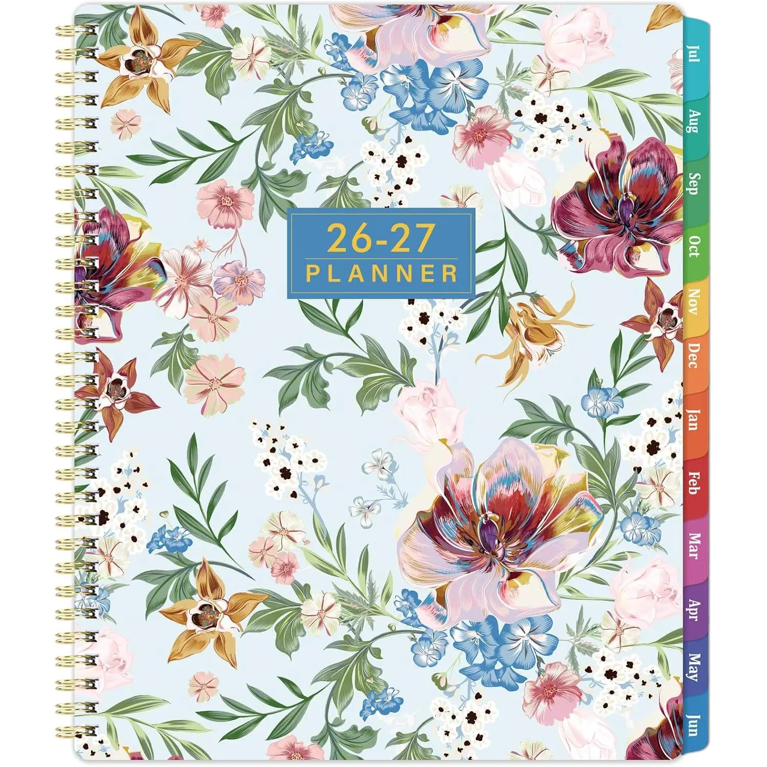 Planner 2026-2027 - 9" x 11" Planner Weekly and Monthly 2026-2027, JULY 2026 - JUNE 2027, Academic Calendar with Tabs, Calendar 26-27 with -Wire Binding, Inner Pocket,  Thick Paper - Blue