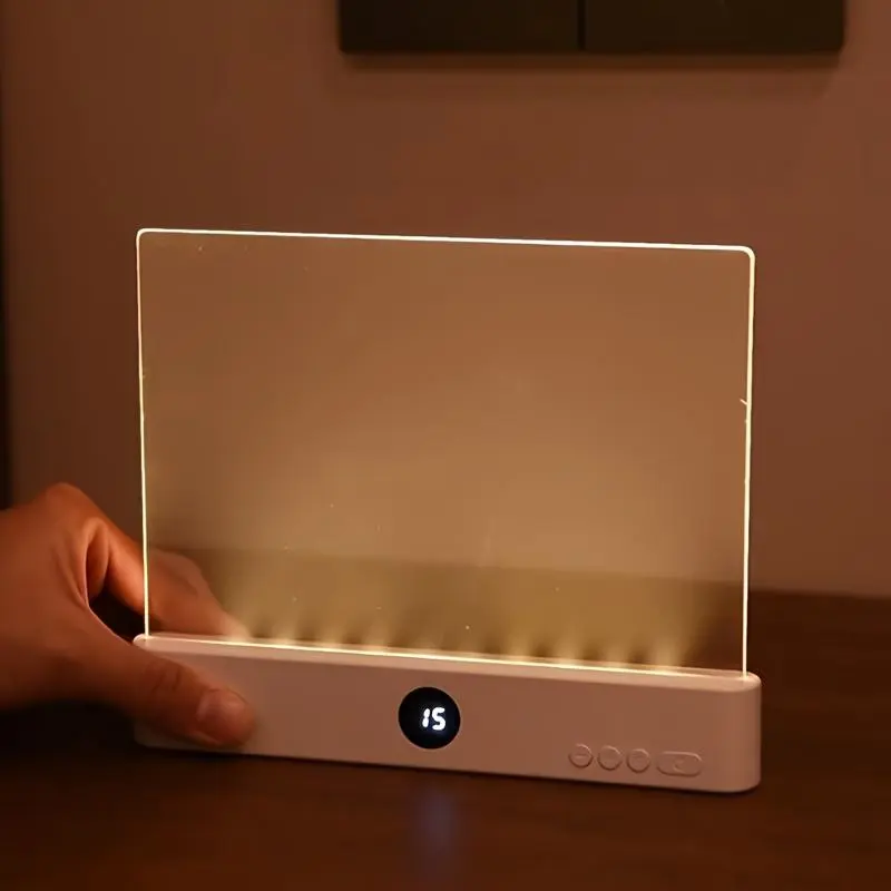 Rechargeable LED Flat Panel Adjustable Lights - Color Temperature Tuning, Button Controls, Portable Office & Gift Book Light