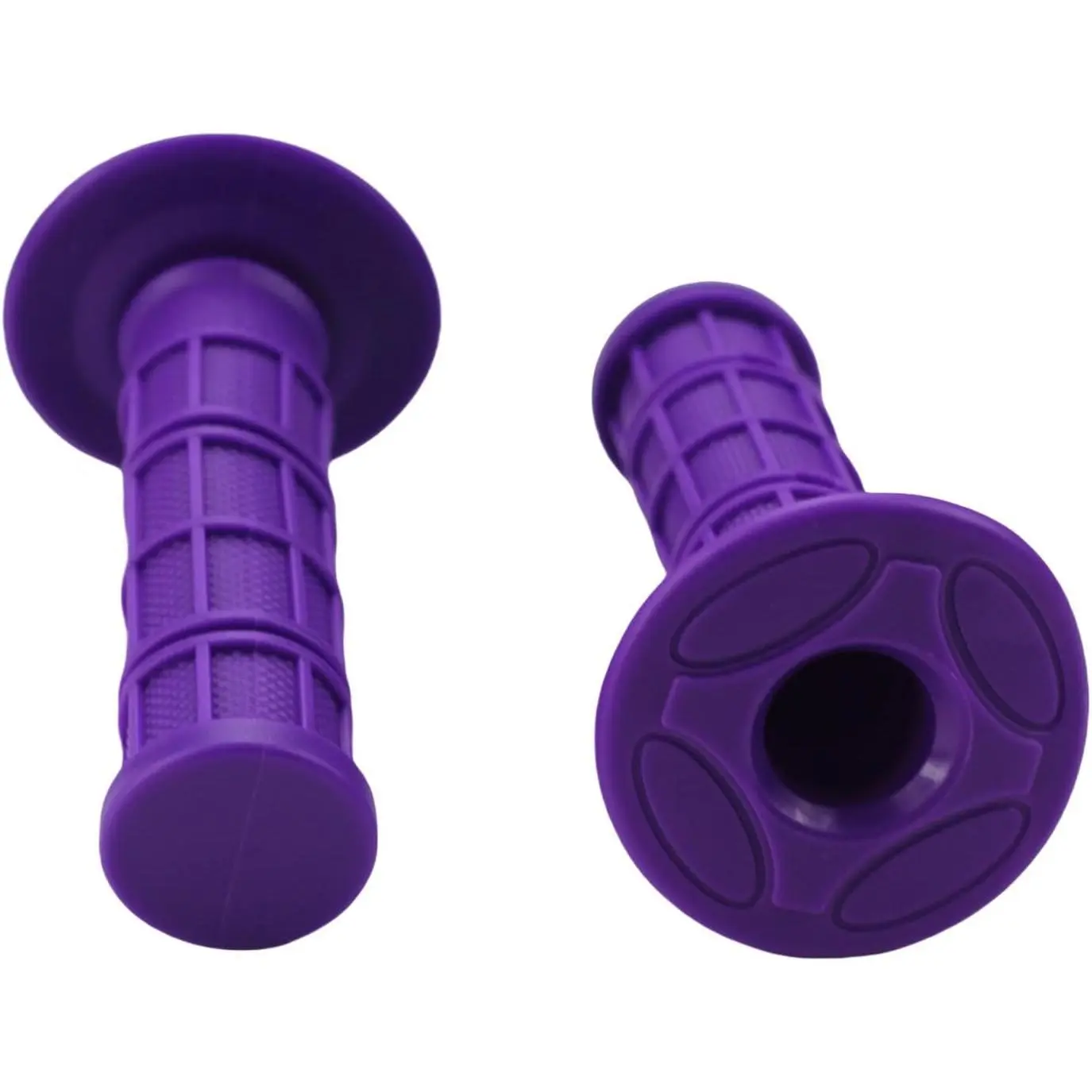 Universal 7/8" 22mm Motorcycle Hand Grips, Anti-Slip Rubber Handlebar Grips for Dirt Bike ATV Scooter Pit Bike Mini Quad, Left 22mm / Right 24mm