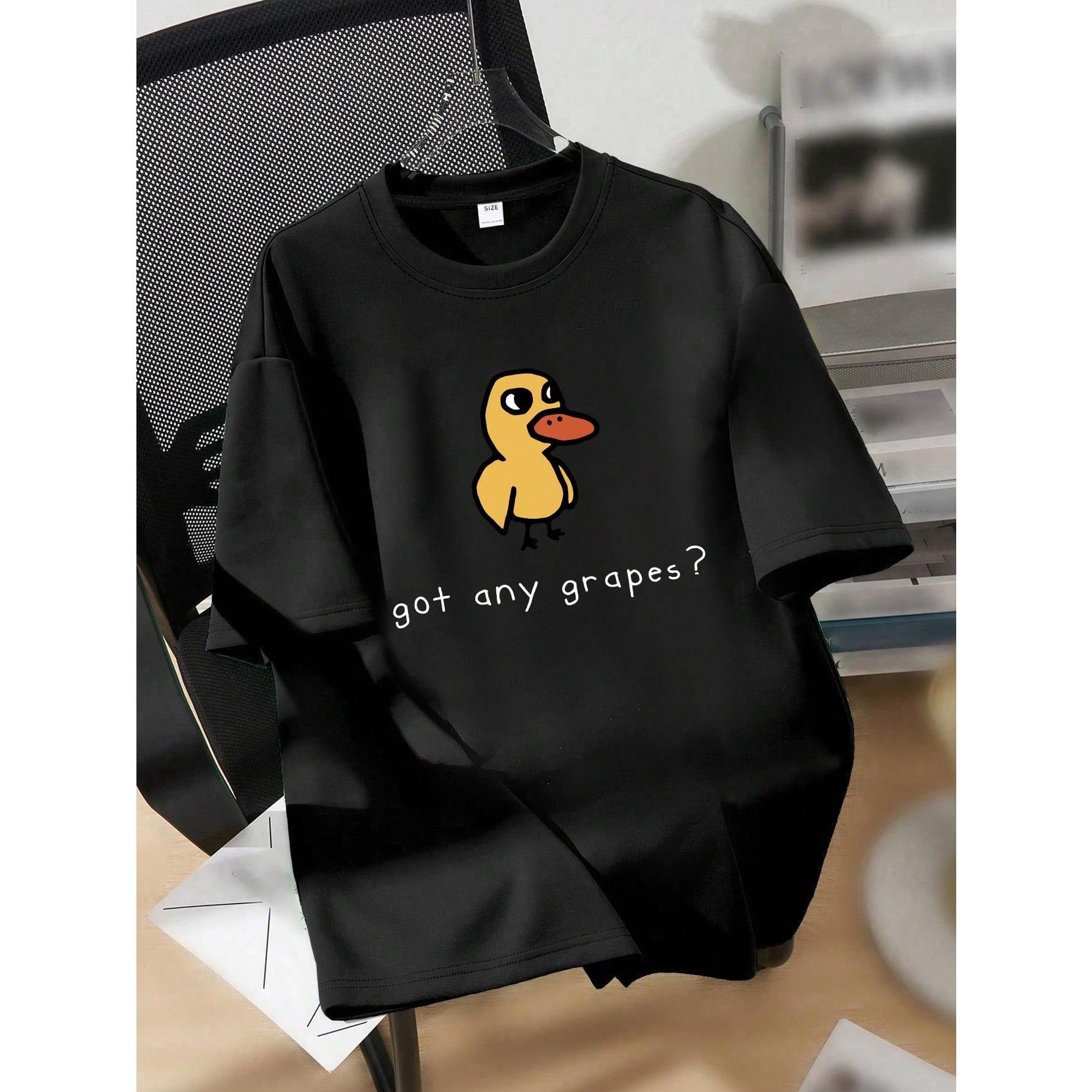 Teen Girl Cartoon Duck And Slogan Print Graphic Tees For Girl Short Sleeve T Shirts,Teen Girl's Summer Tops Crewneck Shirt Blouse