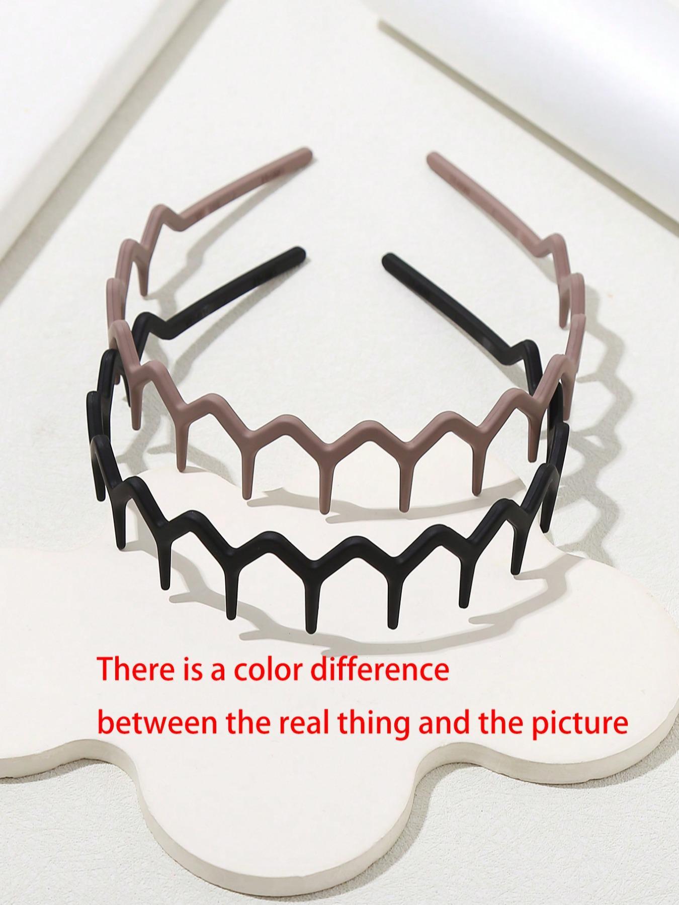 2pcs Toothed Wavy Headband, Simple Anti-Slip Suitable For Men & Women Haircare And Skin Care,Hairband ,Hair Hoop,Hairband,Hair Hoop ,Zig Zag HeadbandHeadbands, Zigzag Headband