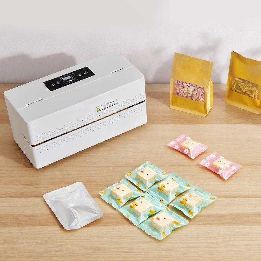 VEVOR Continuous Sealing Machine, 0.32-0.47 in Seal Width, Automatic Continuous Band Sealer with Digital Temperature Control, Automatic Shutdown, Heat Sealing Machine for 0.002-0.0. 008 in Plastic Bags