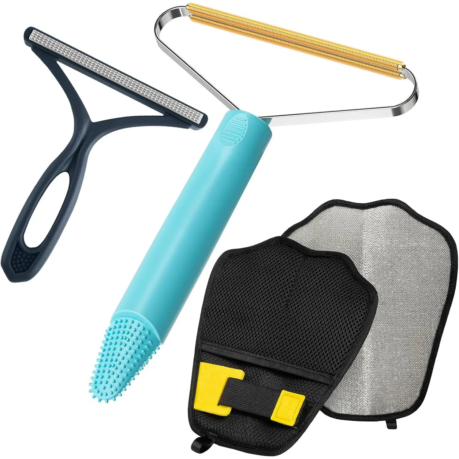 3 Pack Pet Hair Remover Carpet Rake, Dog & Cat Hair Remover, Reusable Carpet Scraper for Rugs, Carpets, Couches & Furniture