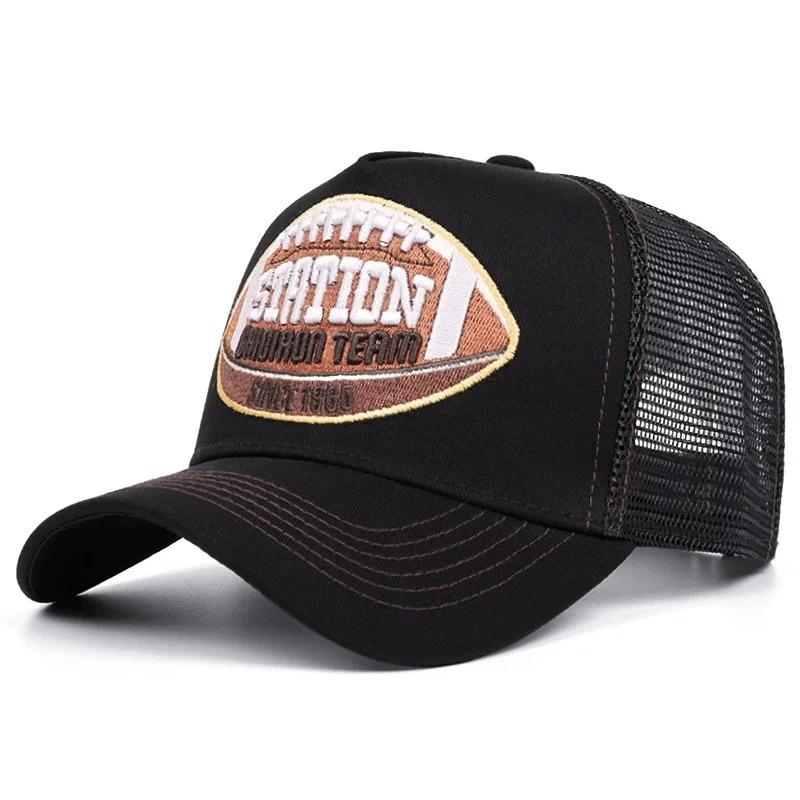 Hot Sale Unisex Baseball Cap Classic STATION Letter Pattern Mesh Cap Men And Women Breathable Streetwear Summer Trucker Hat