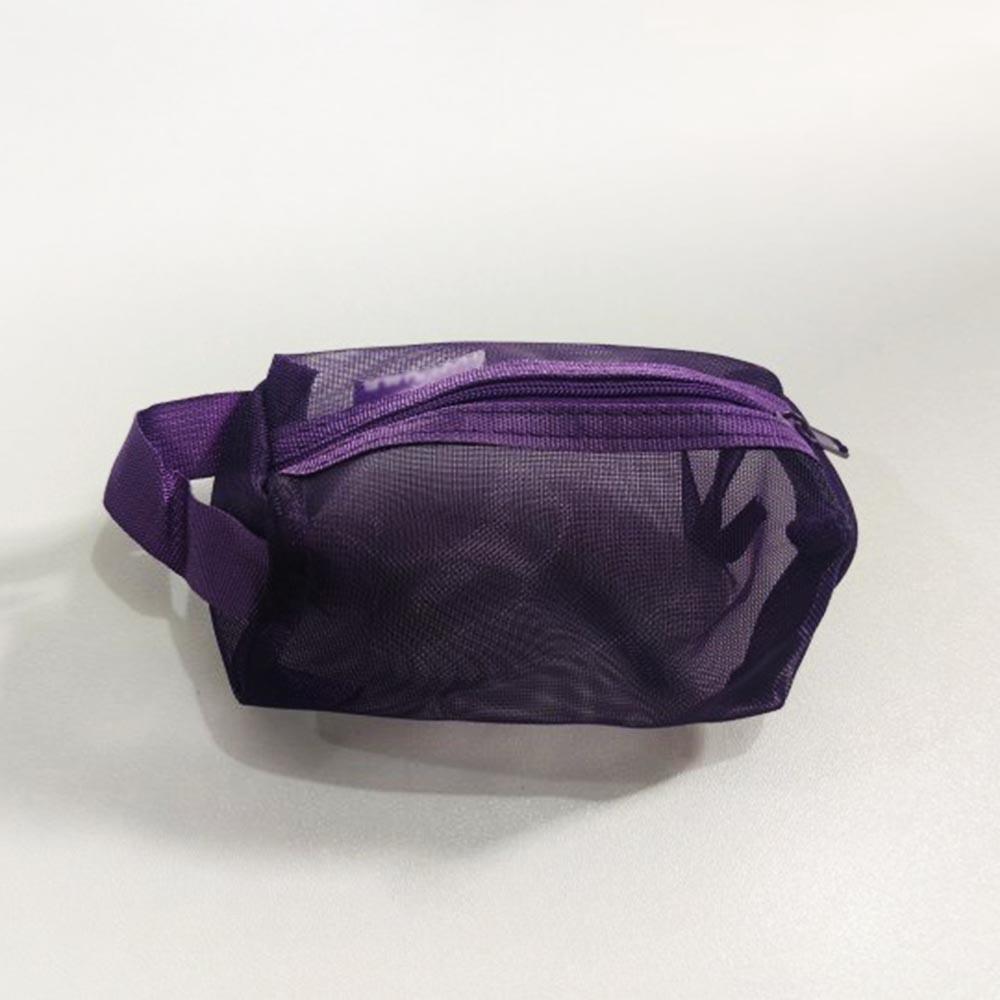 Mesh Outer Layer Cable Storage Bag, 1 Count Portable Small Carry-on Bag for Data Cable & Charger, Makeup Bag, Travel Dorm Cable Organizer, Travel Organization Pouch