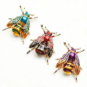 Creative Enamel Bee Brooch Fashion Animal Brooch Painted Corsage Collar Pin Lady's Brooch
