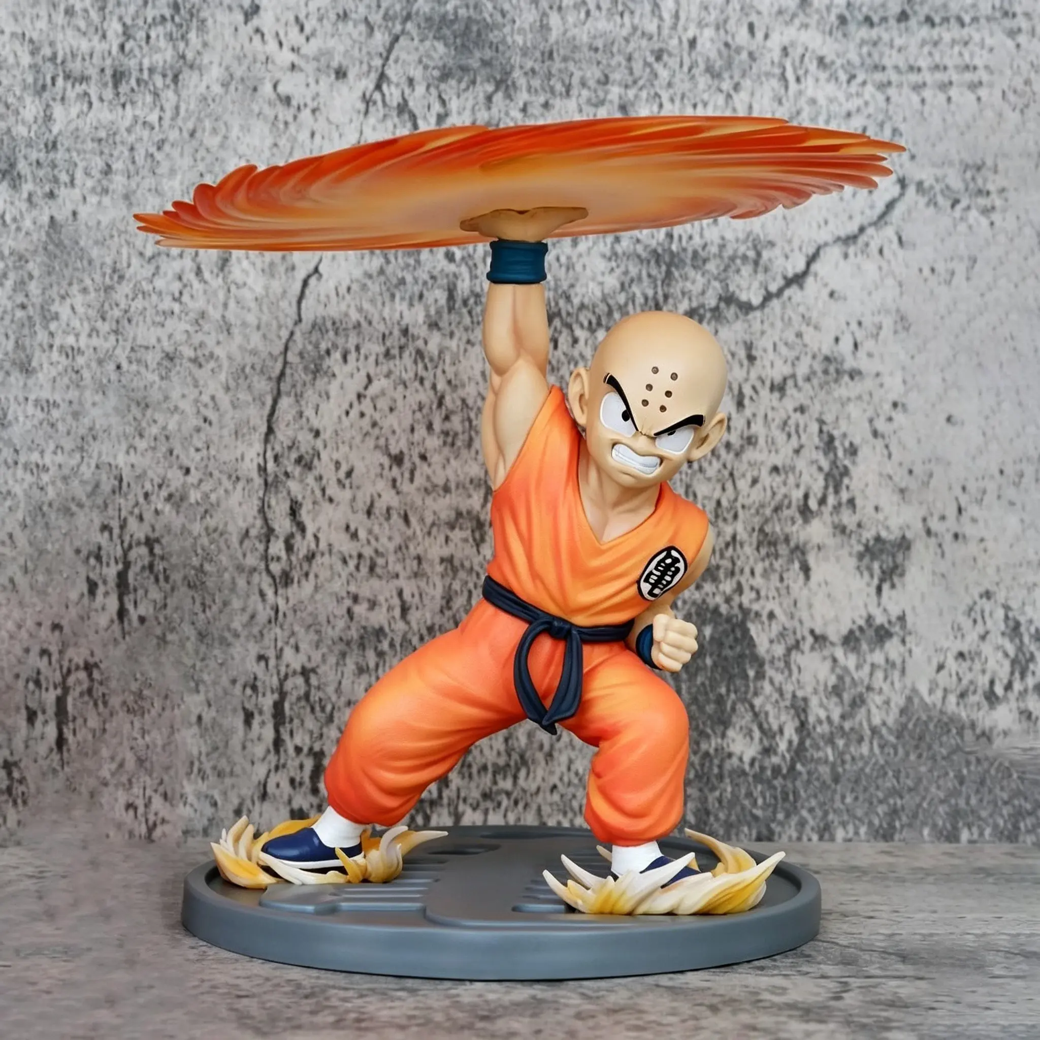 Dragon Ball Krillin Kaioken Figure, 18cm PVC Statue, Detailed Martial Arts Uniform, Perfect for Collectors and Desk Decor