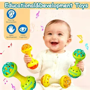 Early Childhood Education Toy, Sensory Fine Motor Skills Toy, Interactive Hand Rattle, Durable and Easy to Clean, Unisex