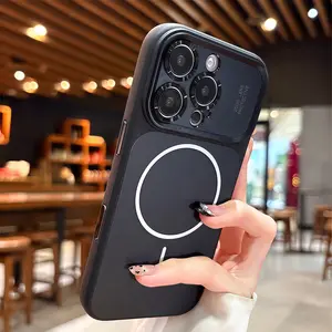 Anti fall liquid scrub skin sense magnetic phone cases iphone17 Pro Max 16 for iPhone case silicone soft shell TPU shockproof