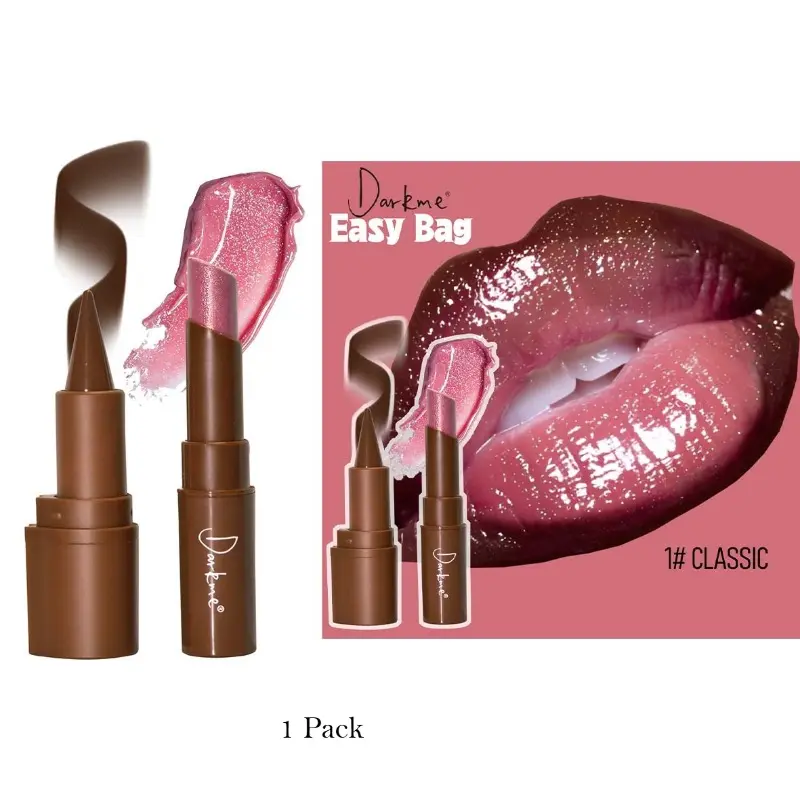 2 In 1 Cream Makeup Stick Matte Contour Bronzer & Shimmer Glow Blush Lip Tint Multi Use Dual End Cream Makeup Pen for Face Lips Glowy Lip Tinted Lip Lip Tint Balm