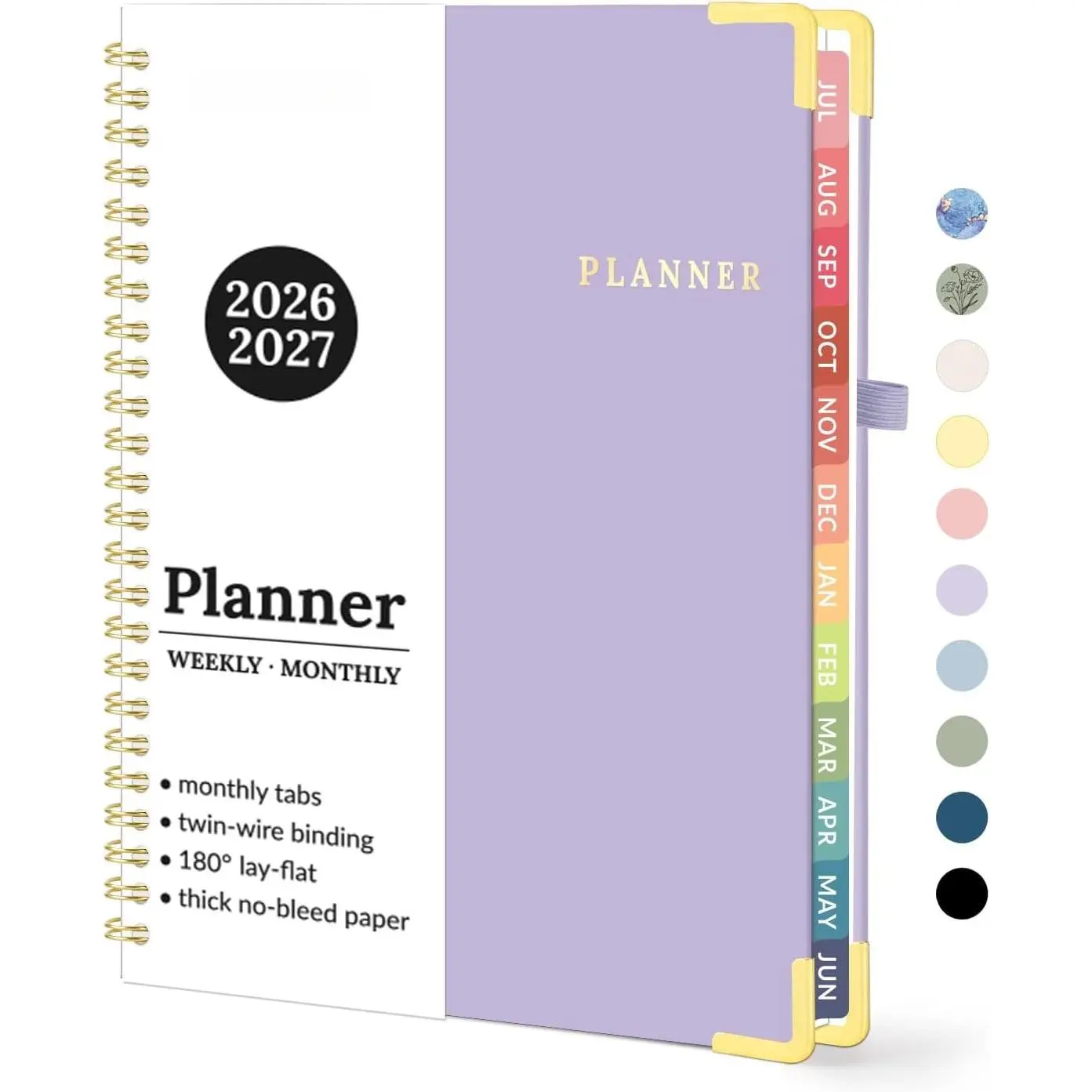Academic Planner 2026-2027, Weekly & Monthly Hardcover Planner A5 | Calendar Planner July 2026-June 2027, 6" X 8" Daily Agenda, School Office Notebook Teacher Student Supplies Organizer,