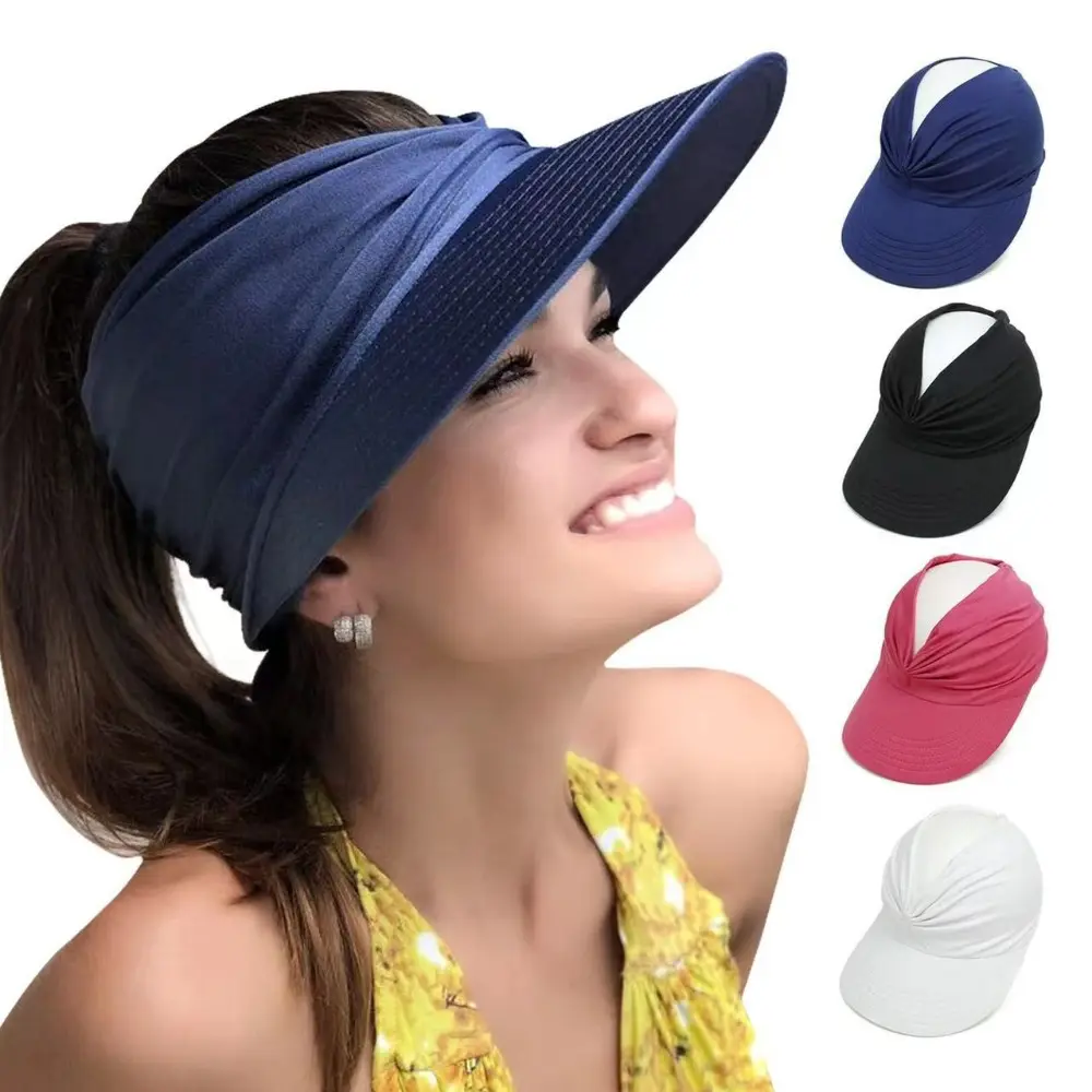Hollow Top Sport Visor Hat for Men-Women, Lightweight, Breathable, UPF 50 Sun Protection for Outdoor Running-Cycling