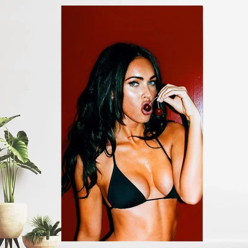 Flair Hub Megan Fox 3x5Ft Flag Tapestries Wall HangingCollege Dorm Wall Decor Room Flags Wall Art Poster Home Decor forBedroom Living Room Banne Decoration