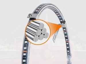 Nilight 4PCS 15.5inch Double Row Wheel Ring Lights Dream Color with APP and Remote Control Neon Lights w/Turn Signal and Braking Function Dual Row for Car Van SUV Truck