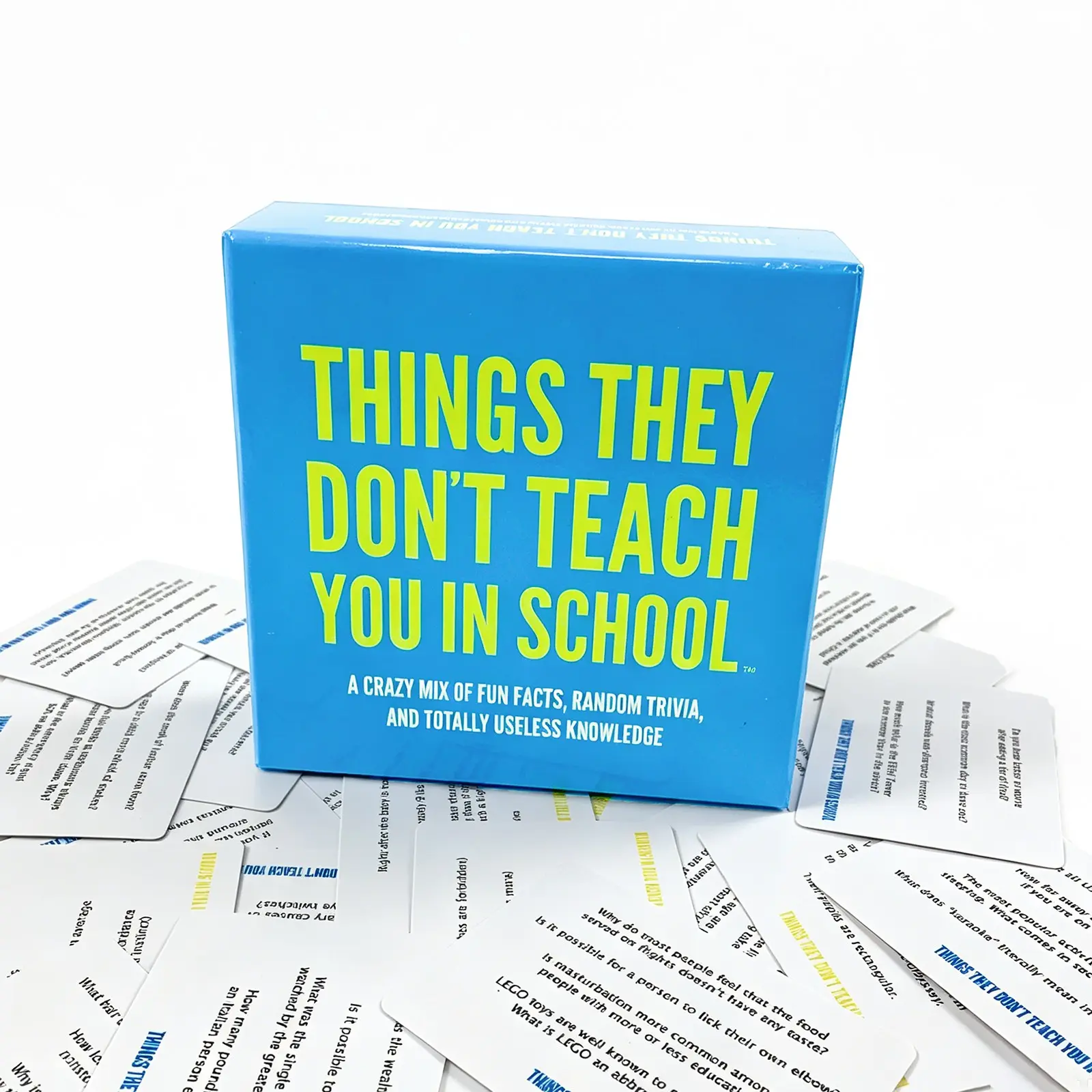 Things They Don't Teach You in School Fun Trivia Cards, Engaging Party Games for Friends and Family, Perfect for Gatherings and Events